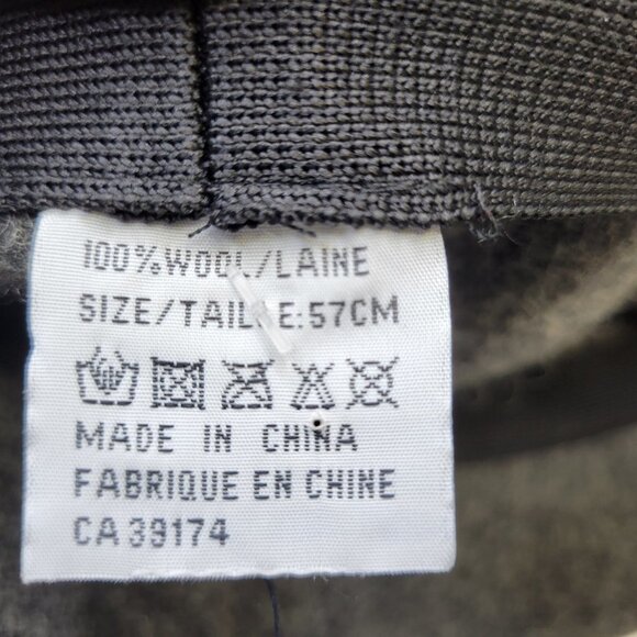 Grey Wool Hat Bow Sequin Accented Cloche Bucket Hat One Size - Picture 8 of 13